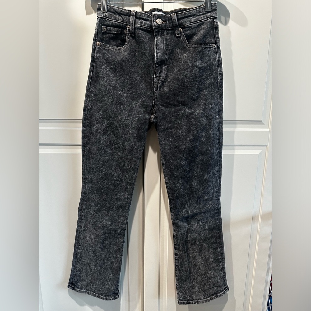 Pistola Black 90s Grunge Acid Wash Cropped Jeans - Picture 9 of 11